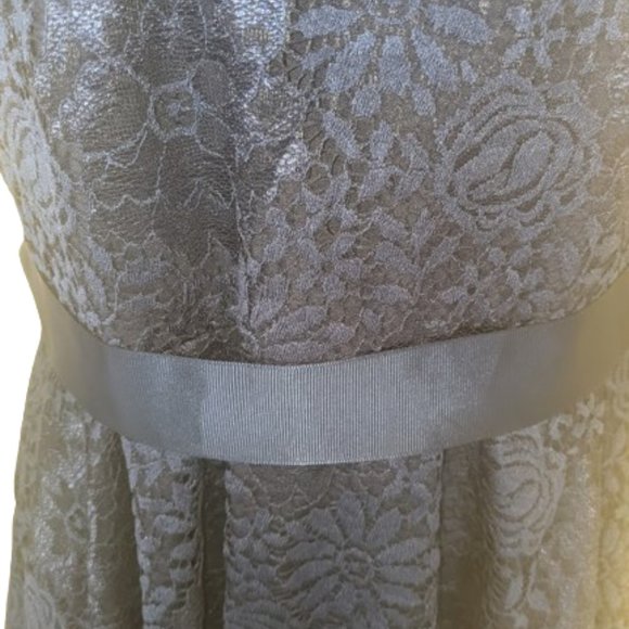 Deep Navy Blue Fit and Flaire Lace Dress Size 7 NEW NWT - Picture 3 of 5